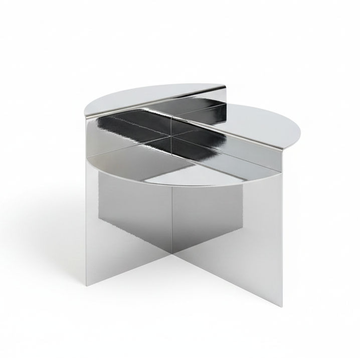 Stainless steel corner sink on a white background