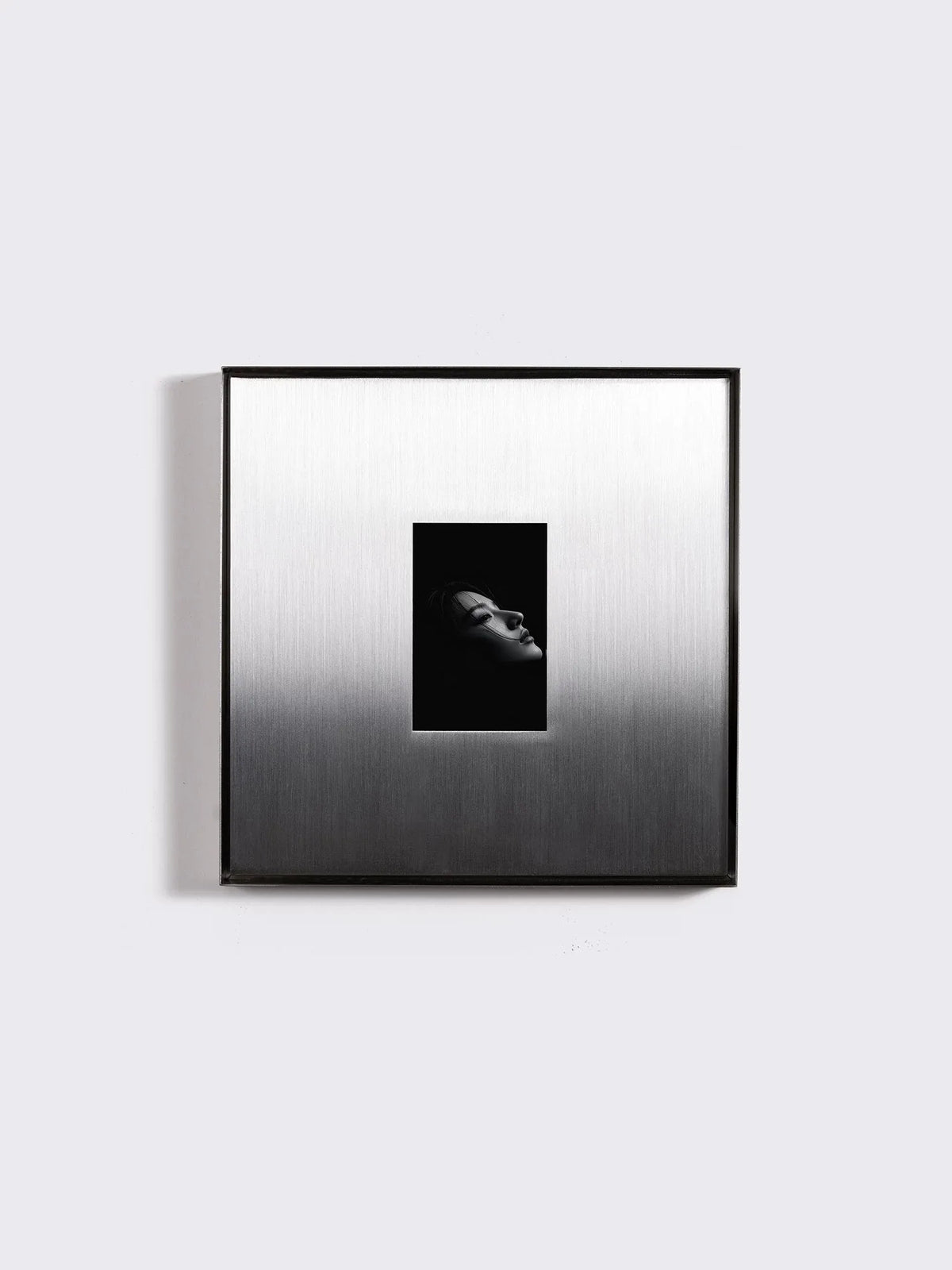 Square Stainless Steel Picture Frame in a contemporary home setting