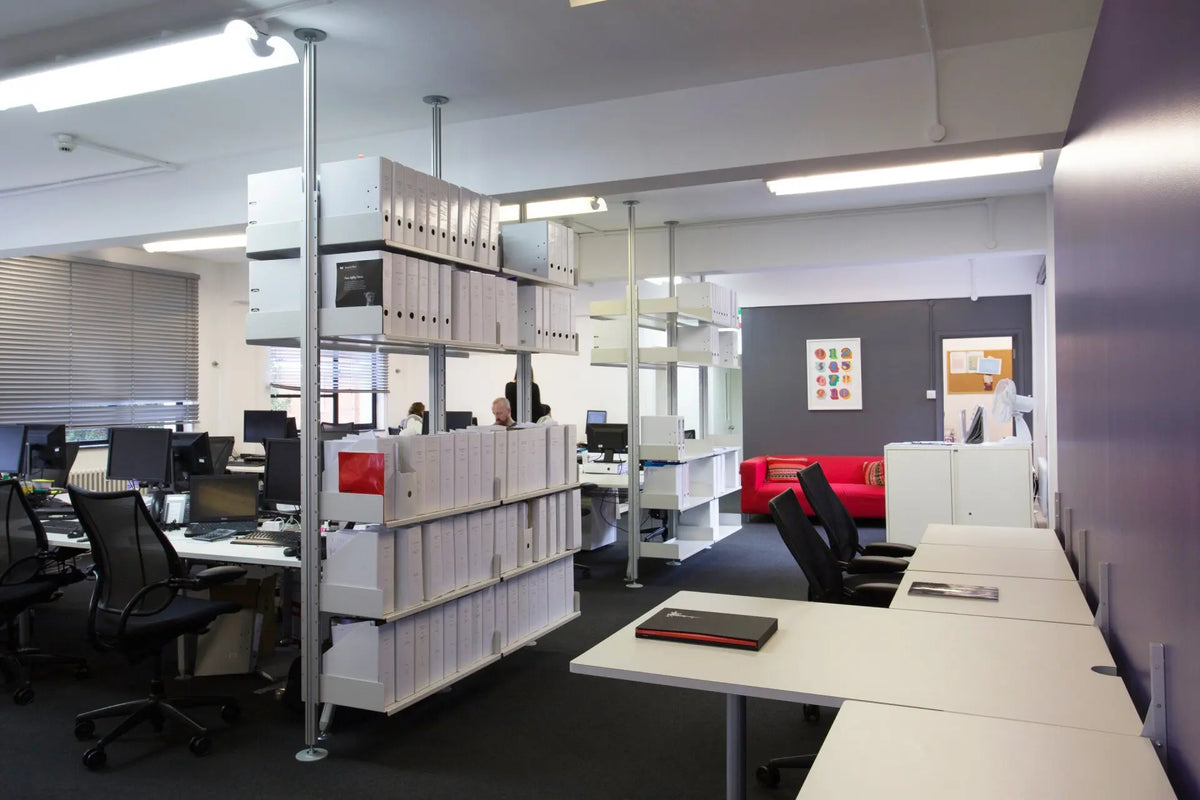 Modular Wall Shelving System against a minimalist wall
