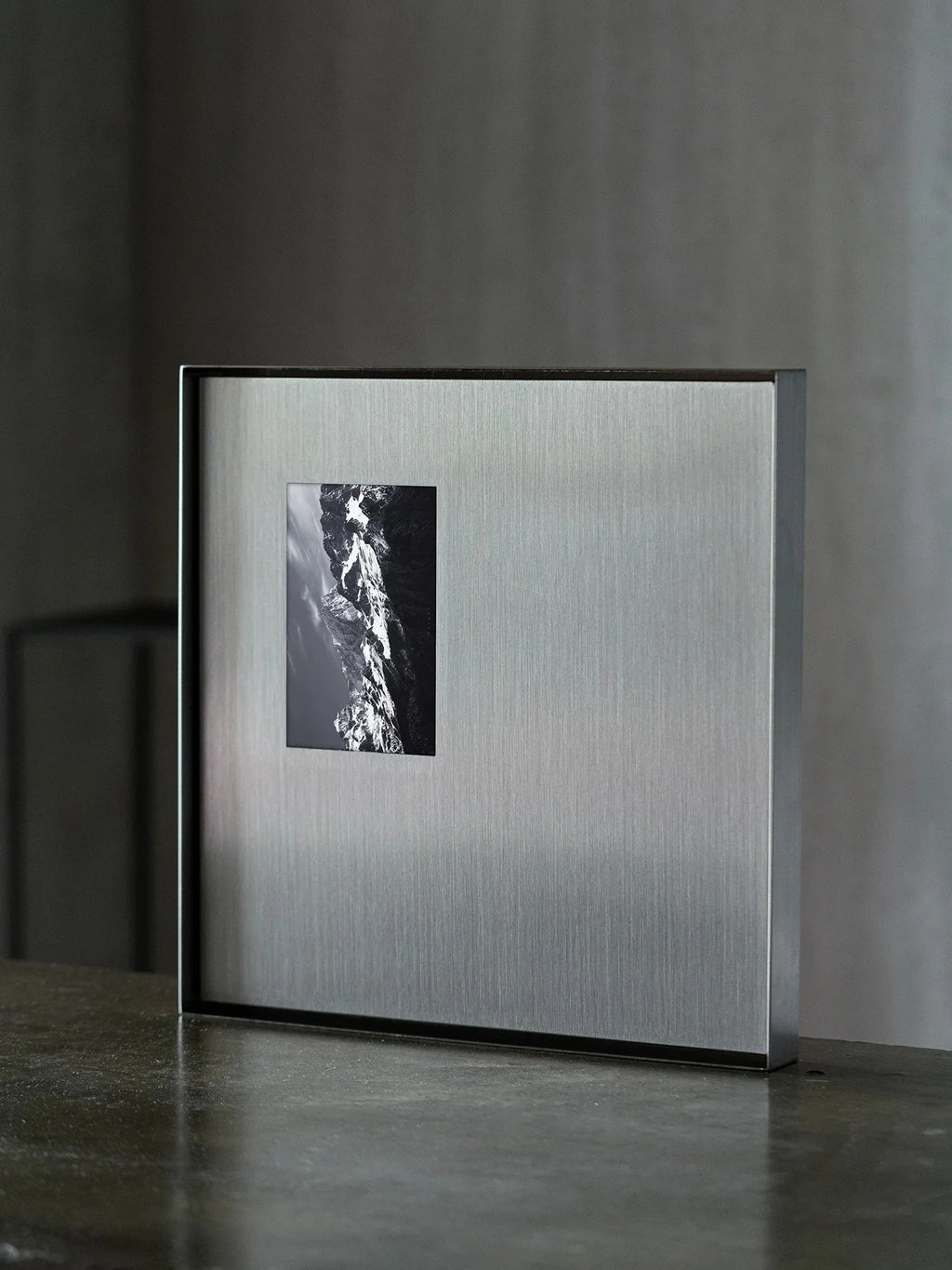 Square Stainless Steel Picture Frame against a clean neutral backdrop