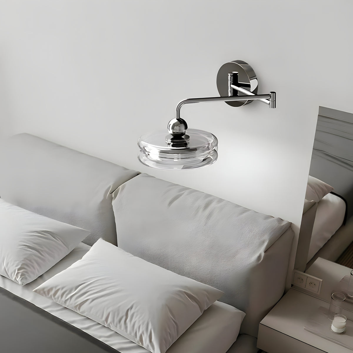 Adjustable Arm Glass Wall Light