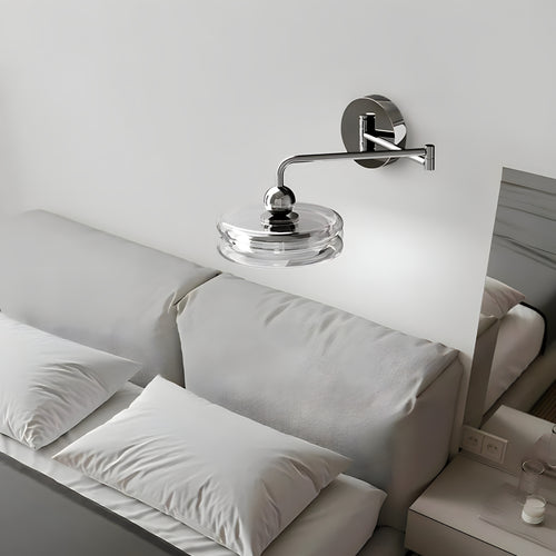 Adjustable Arm Glass Wall Light