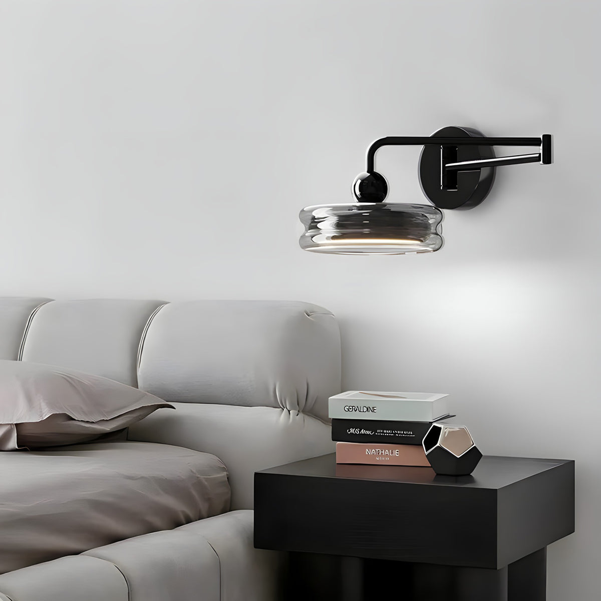 Adjustable Arm Glass Wall Light