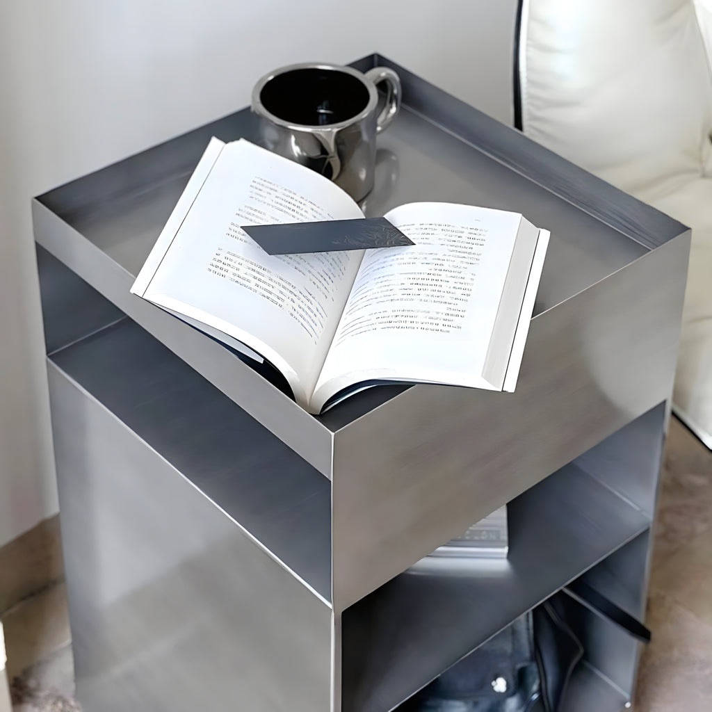 Bauhaus Minimalist Metal Side Table