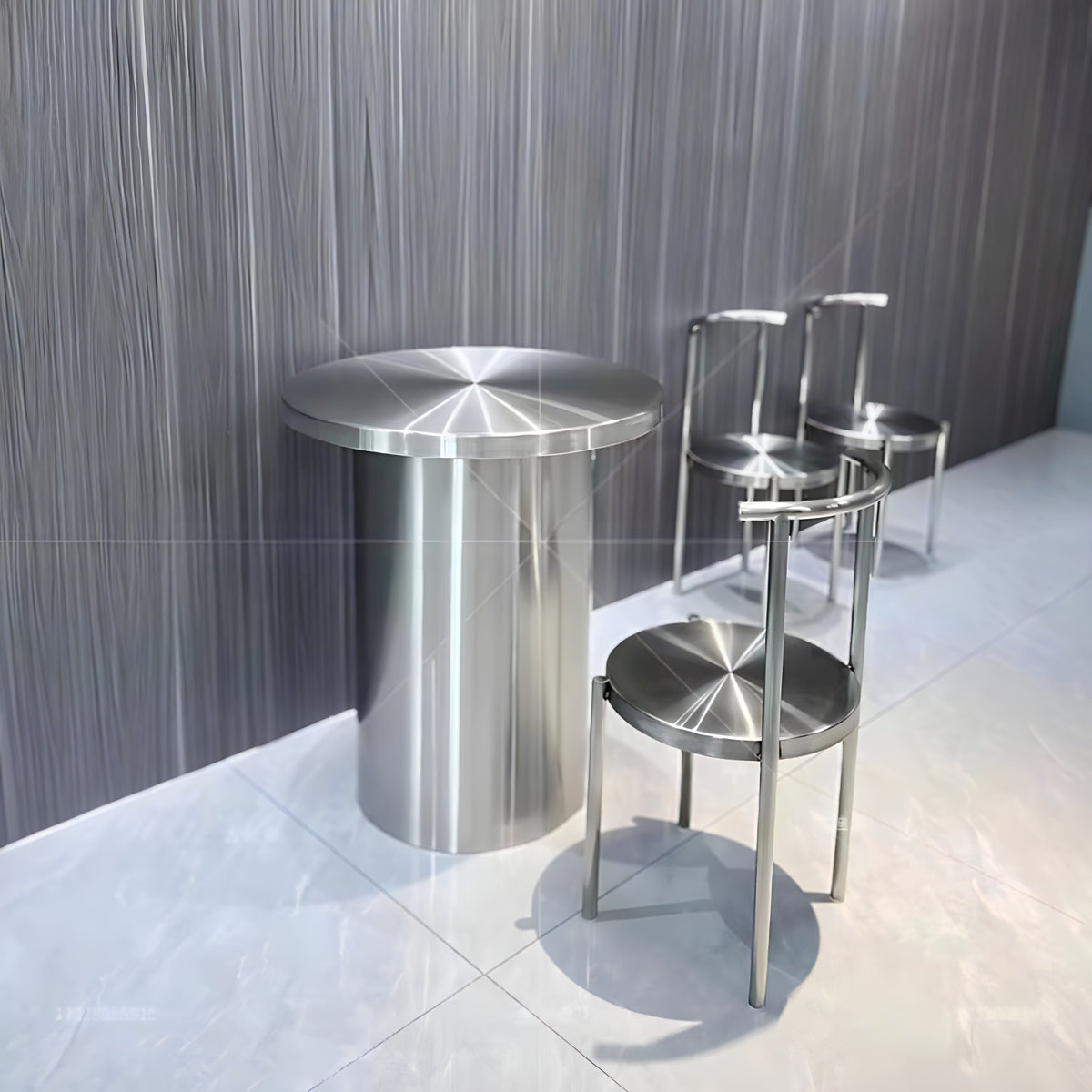Brushed Stainless Steel Dining Chair