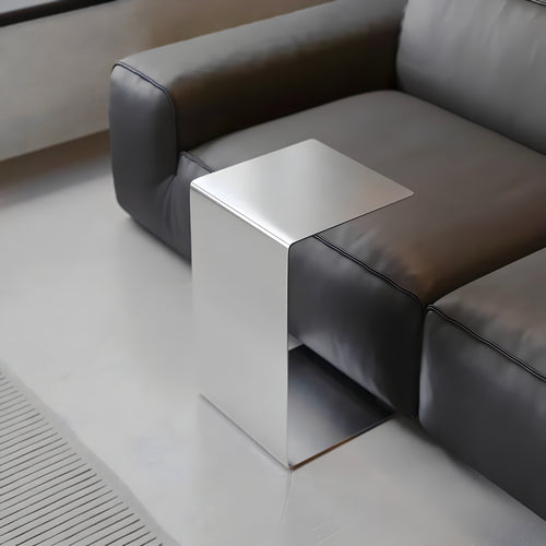 Brushed Stainless Steel Side Table