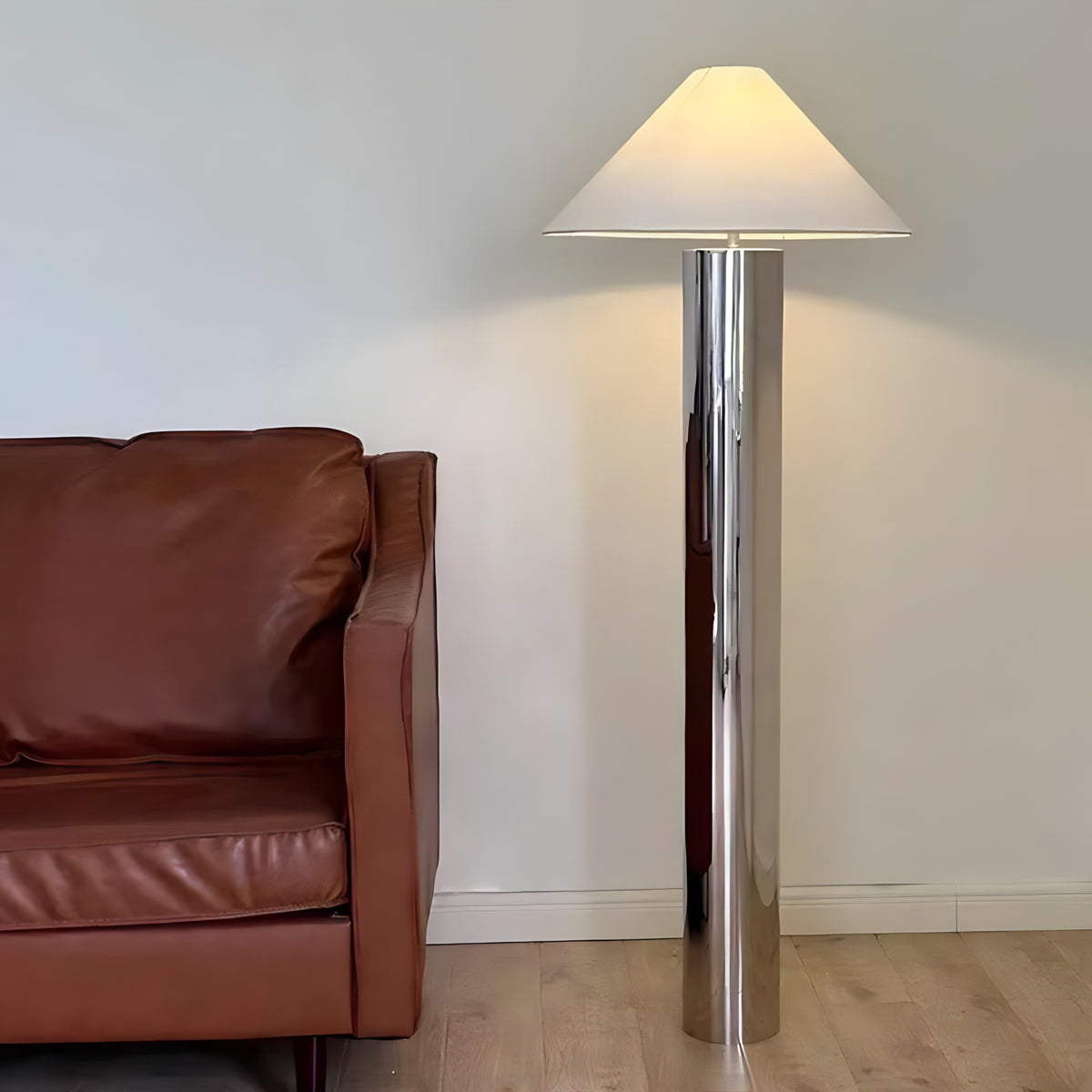Conical Stainless Steel Floor Lamp