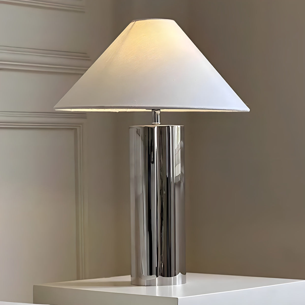 Conical Stainless Steel Floor Lamp