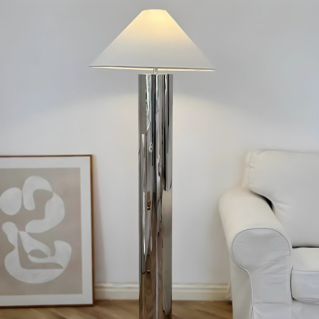 Conical Stainless Steel Floor Lamp