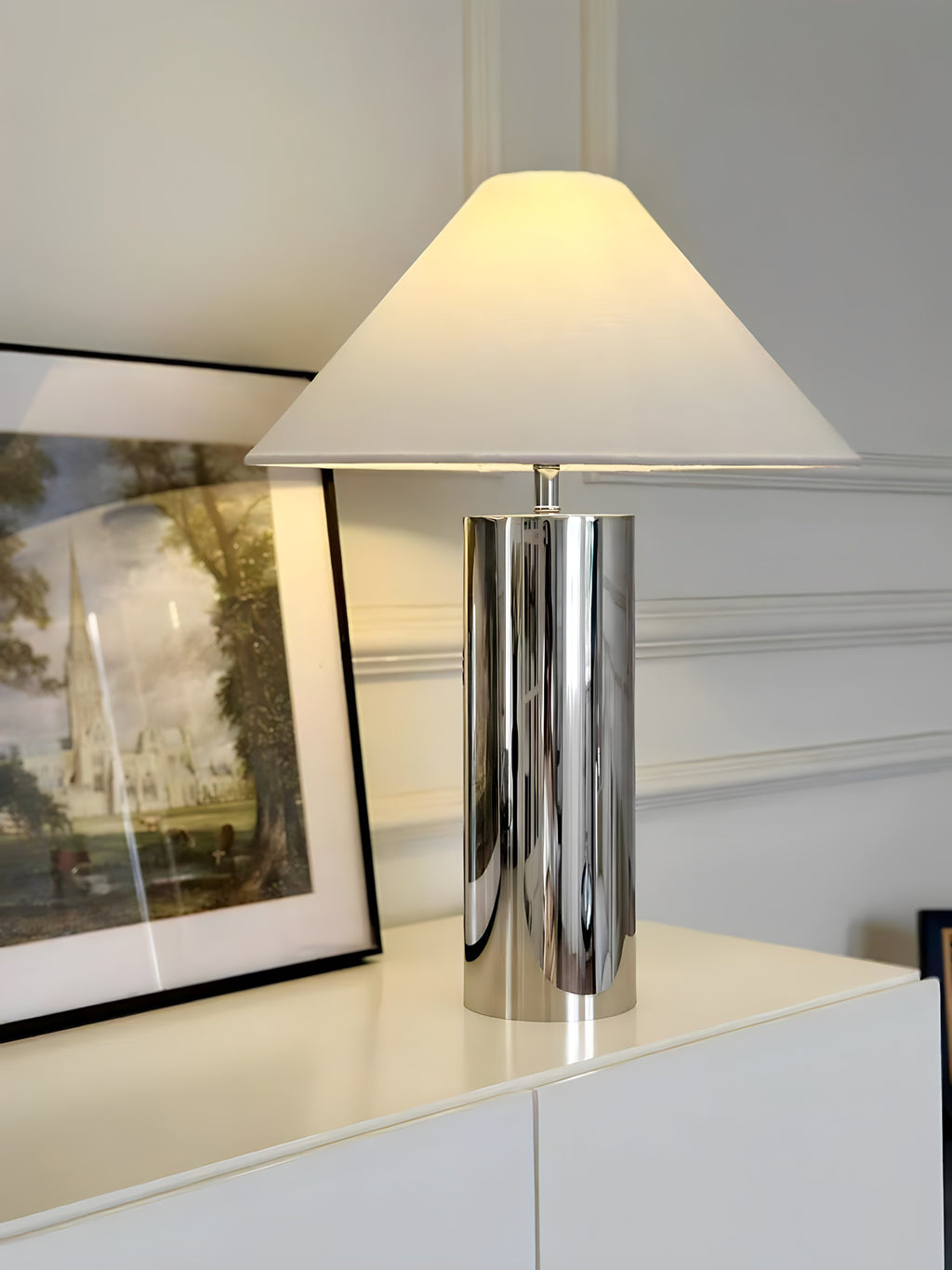 Conical Stainless Steel Floor Lamp