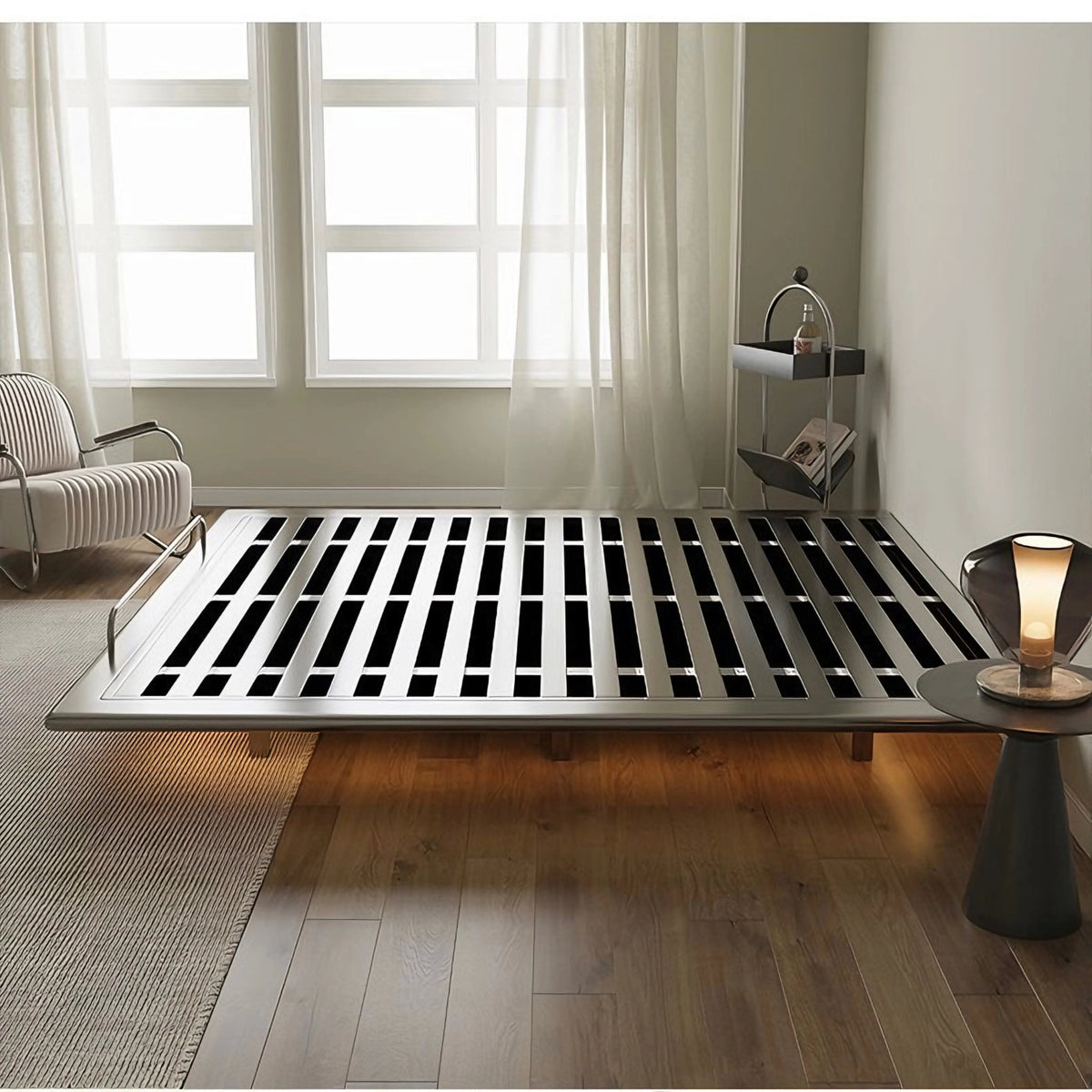 Floating Stainless Steel Bed Frame, view 3