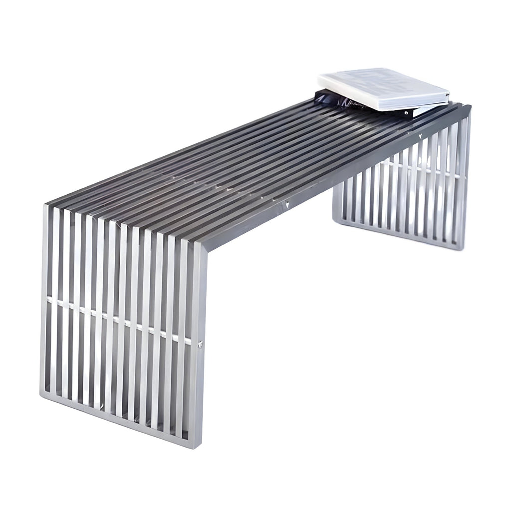 Minimalist Stainless Steel Bench by Chrome Pieces