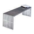Minimalist Stainless Steel Bench by Chrome Pieces