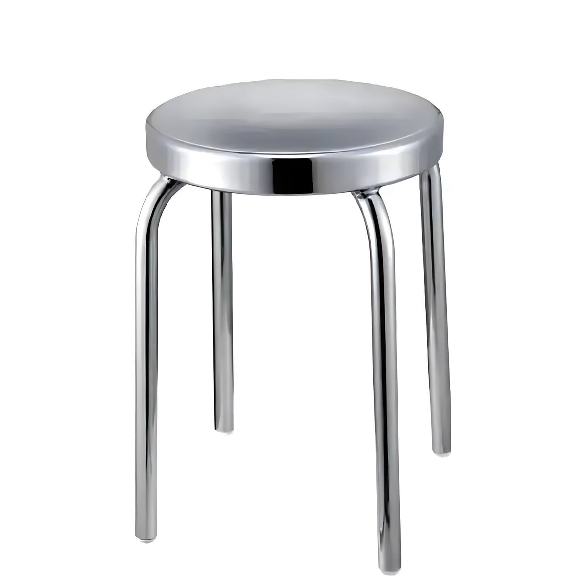 Round Stainless Steel Low Stool, view 2
