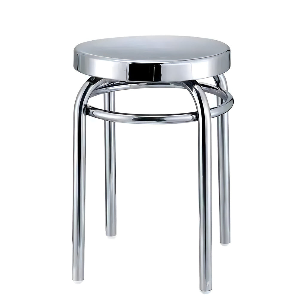 Round Stainless Steel Low Stool, view 3