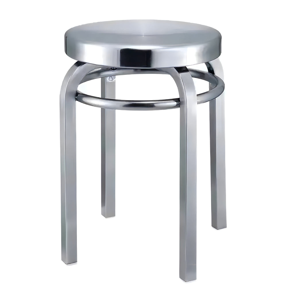 Round Stainless Steel Low Stool, view 4
