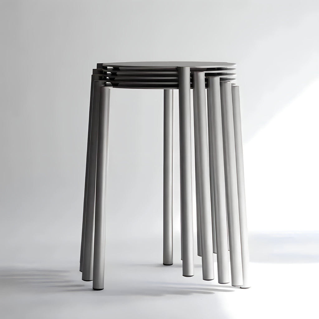 Stackable Stainless Steel Dining Chair, view 6