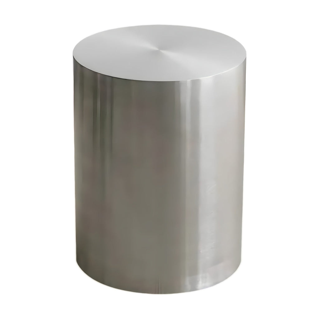 Round Mirror-Polished Stainless Steel Stool, view 5