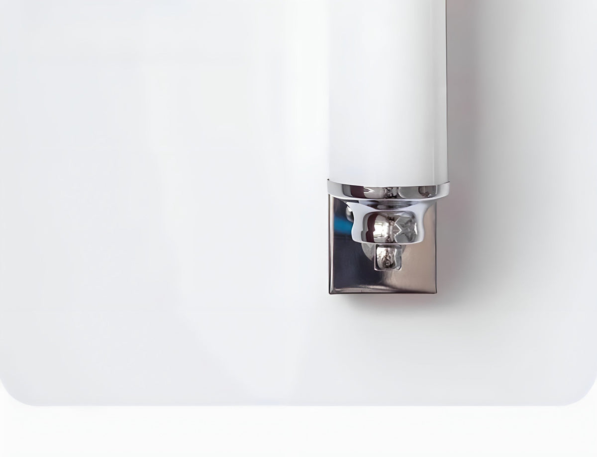 Industrial Glass Bathroom Wall Light by Chrome Pieces
