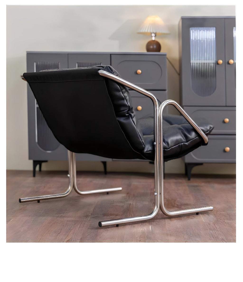 Leather Stainless Steel Dining Chair, view 5