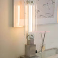 Glass and Chrome Floor Lamp
