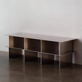 Glossy Metal Minimalist TV Stand