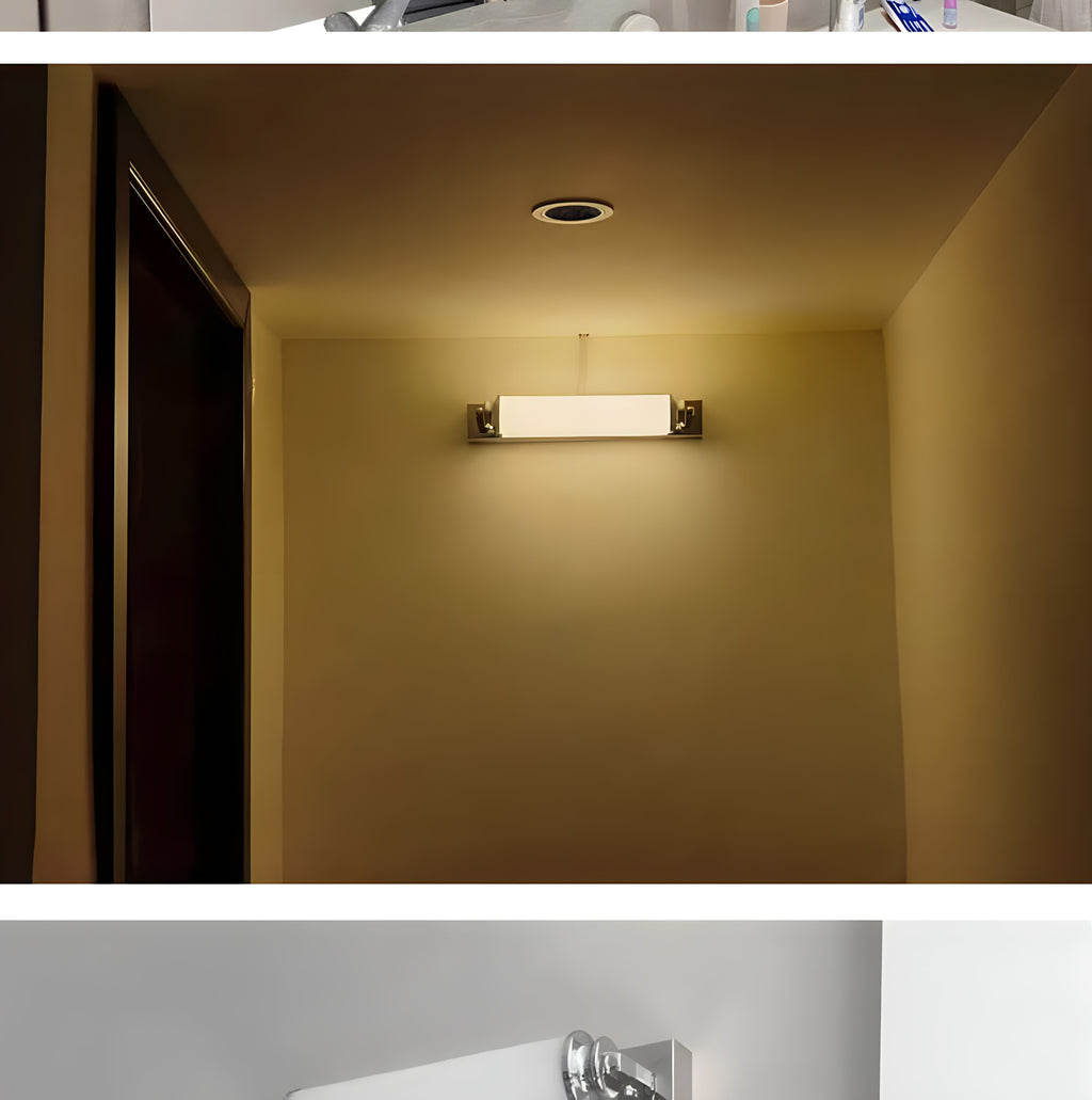 Industrial Glass Bathroom Wall Light