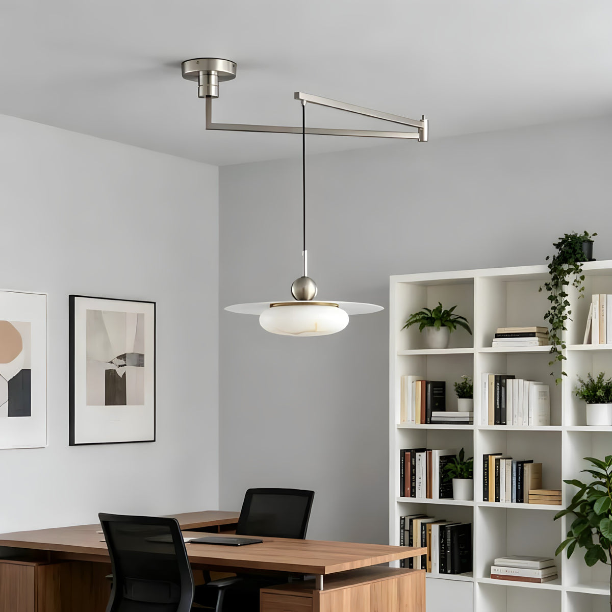 Marble-Effect Glass Pendant Light