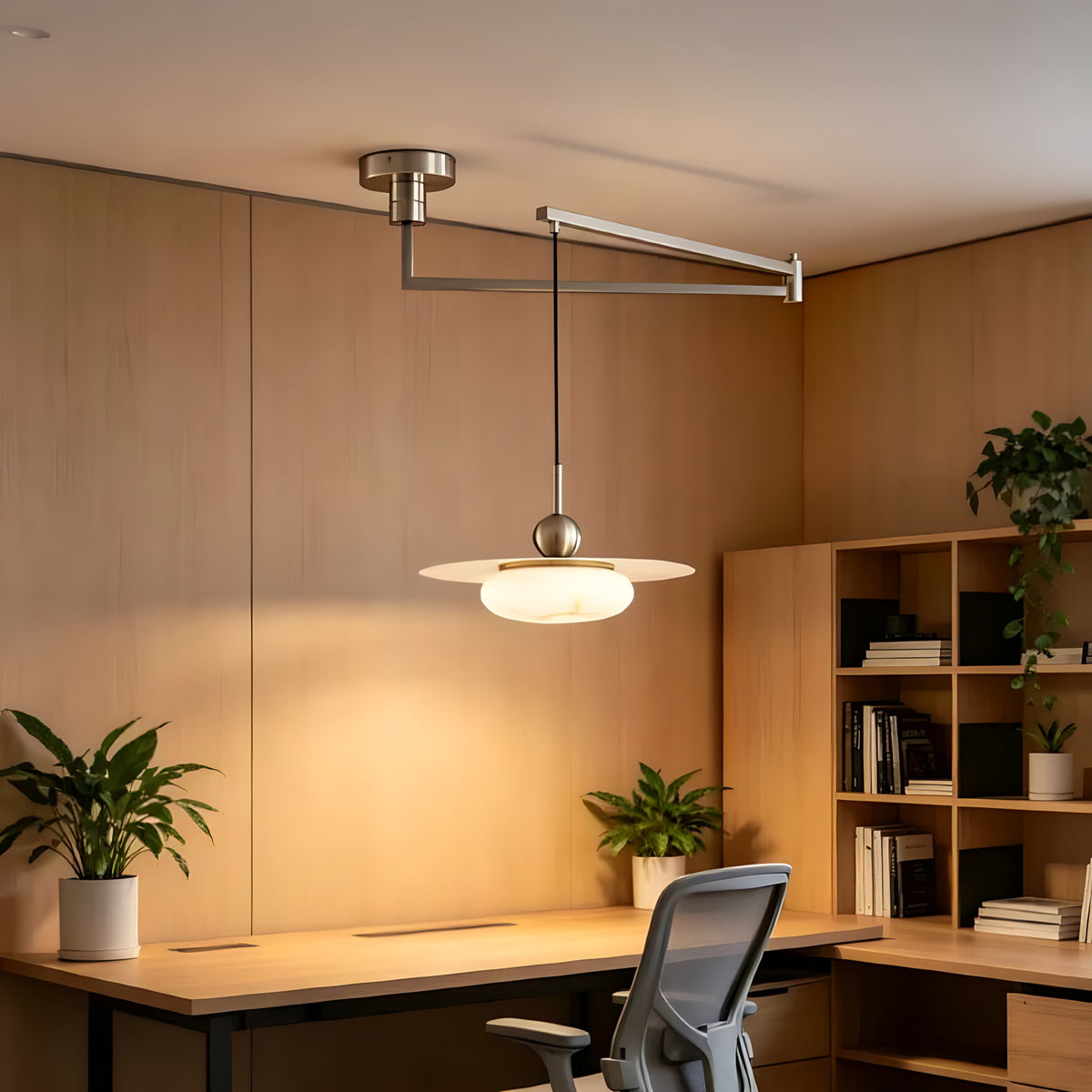 Marble-Effect Glass Pendant Light