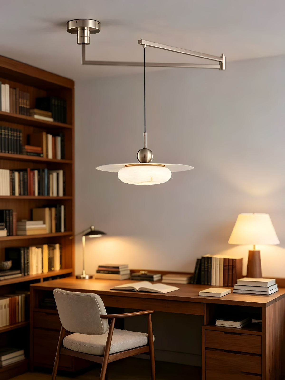 Marble-Effect Glass Pendant Light