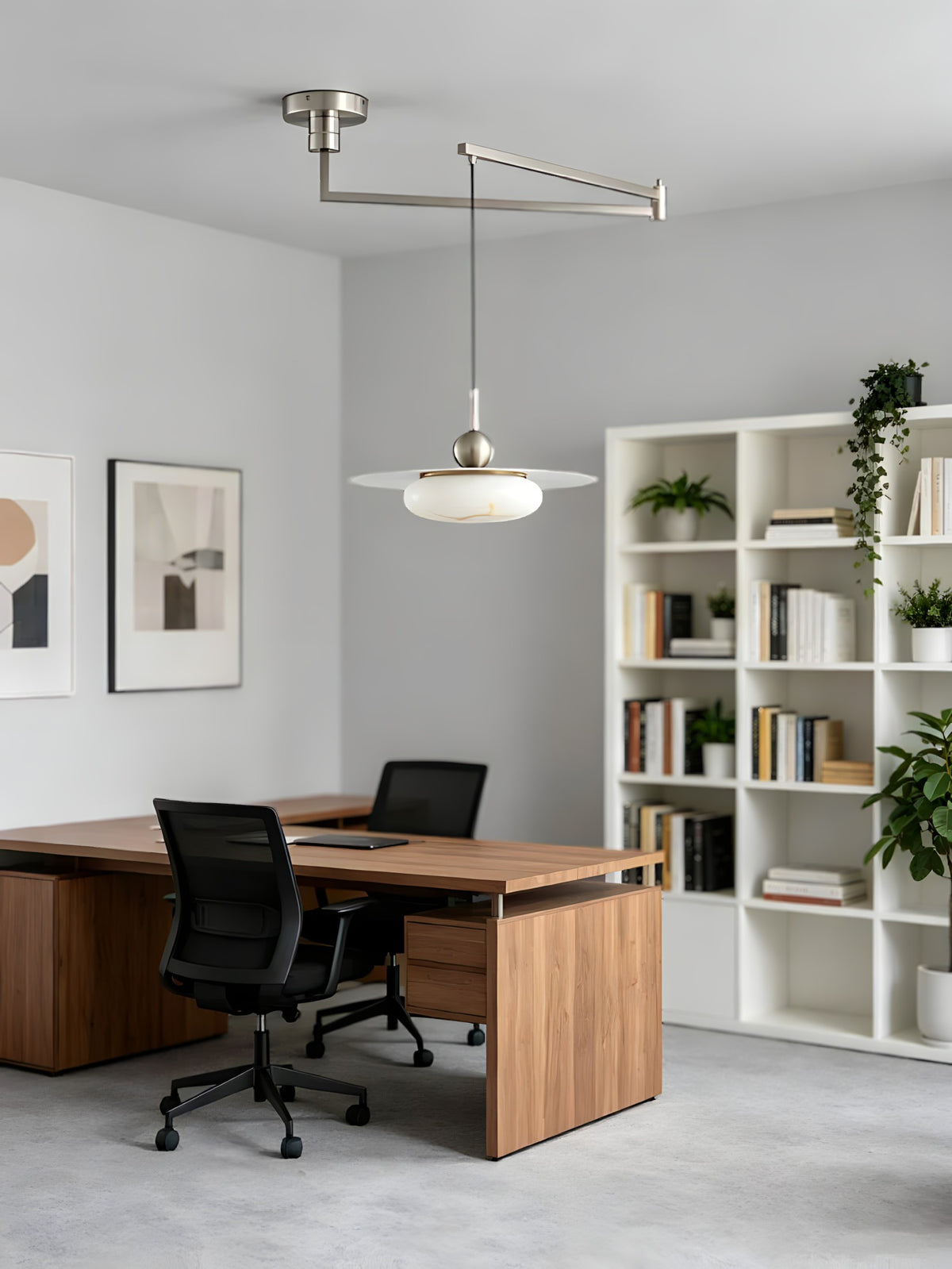 Marble-Effect Glass Pendant Light