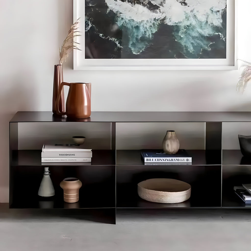 Metal-Leg Minimalist TV Stand