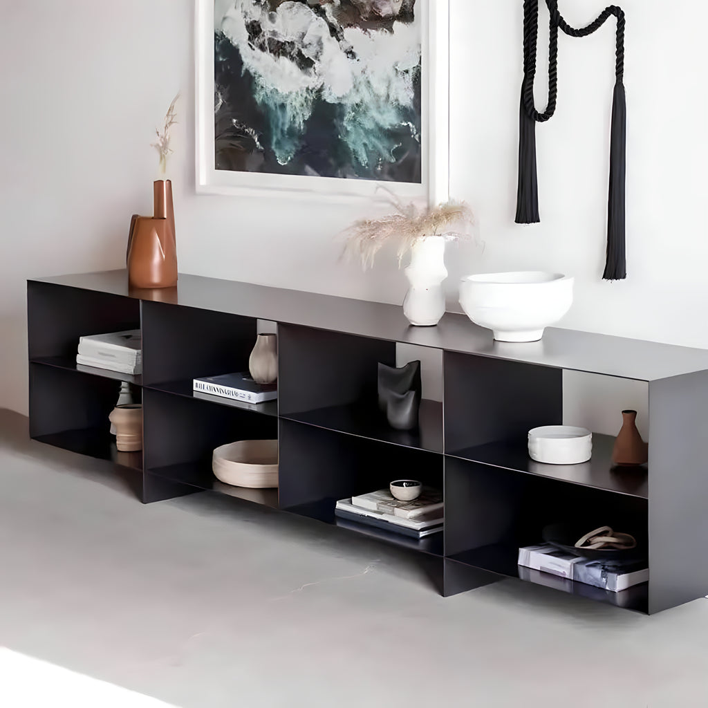 Metal-Leg Minimalist TV Stand