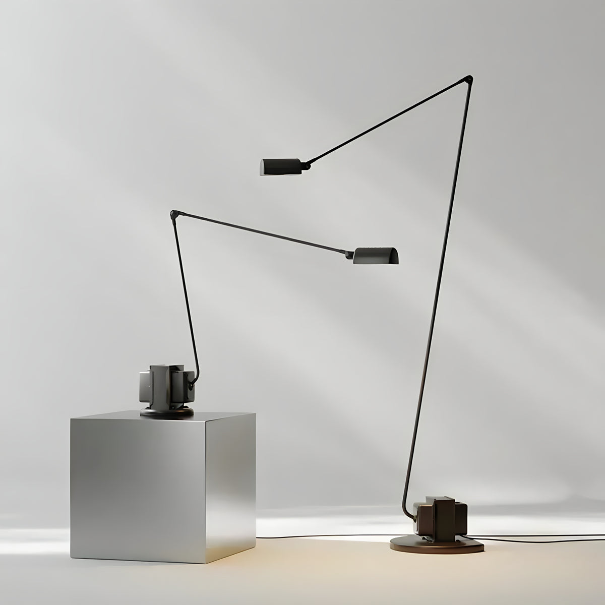 Minimalist Black Floor Reading Lamp
