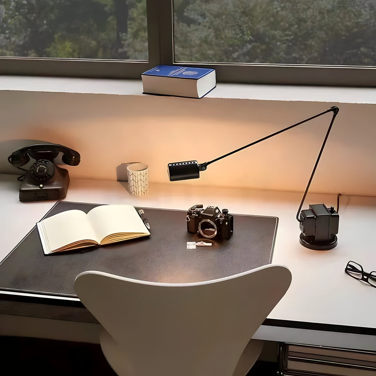Minimalist Black Floor Reading Lamp