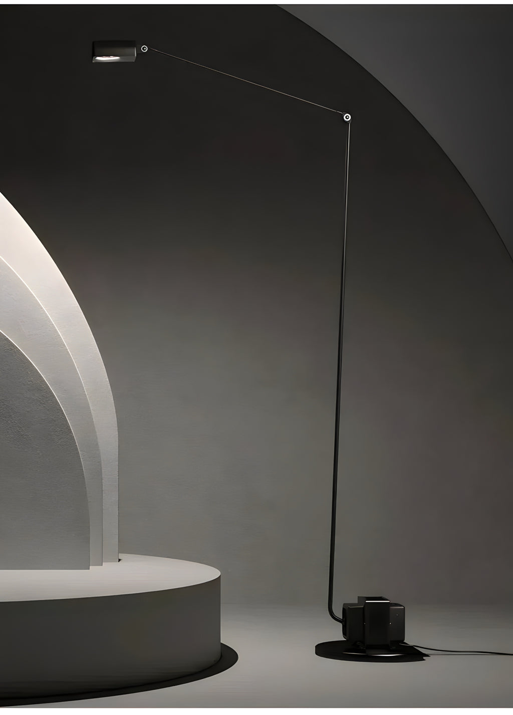 Minimalist Black Floor Reading Lamp