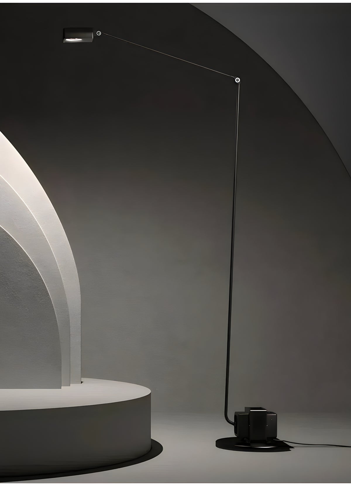 Minimalist Black Floor Reading Lamp
