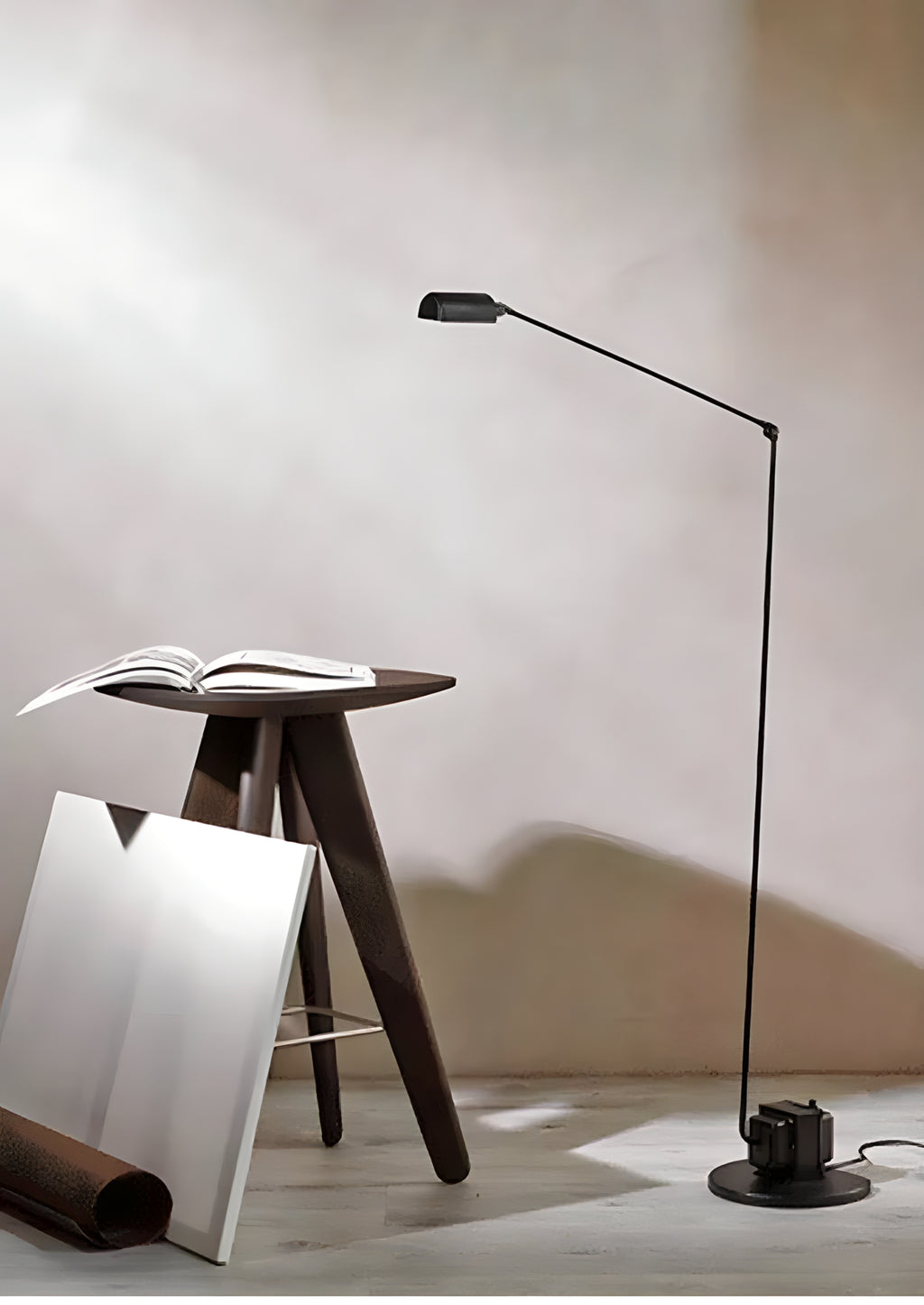 Minimalist Black Floor Reading Lamp