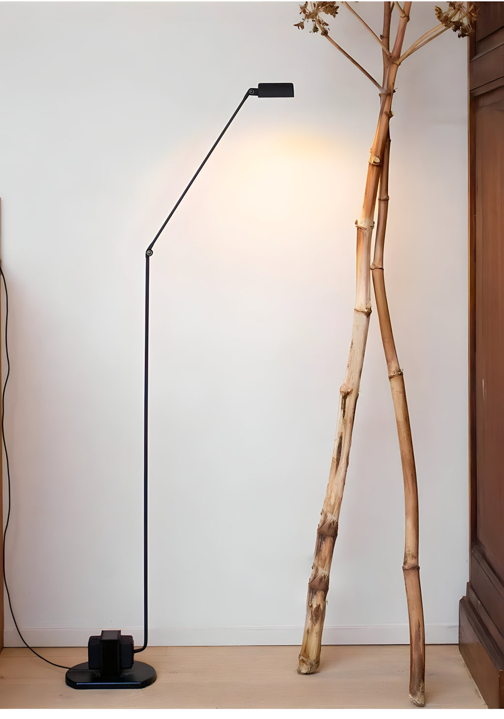 Minimalist Black Floor Reading Lamp