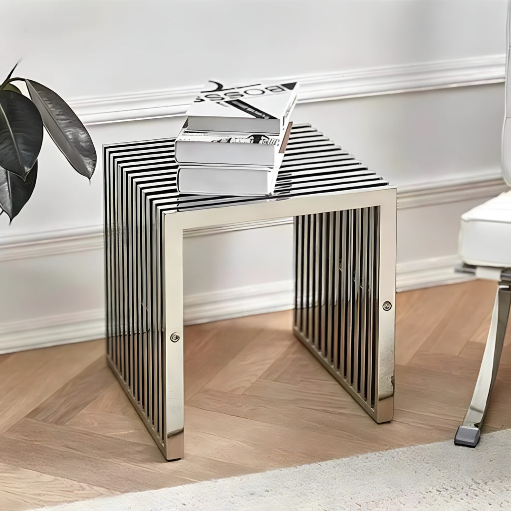 Minimalist Stainless Steel Bench