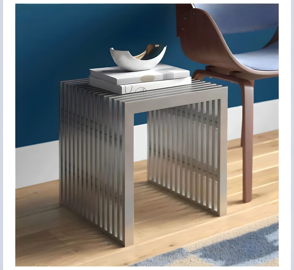 Minimalist Stainless Steel Bench