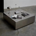 Mirror-Polished Square Coffee Table
