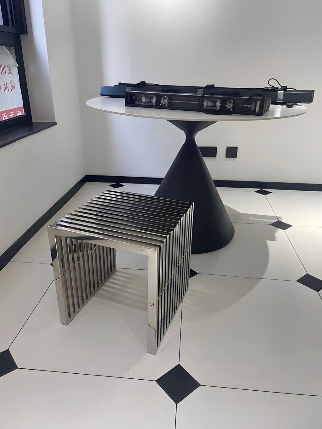 Nordic Stainless Steel Low Stool