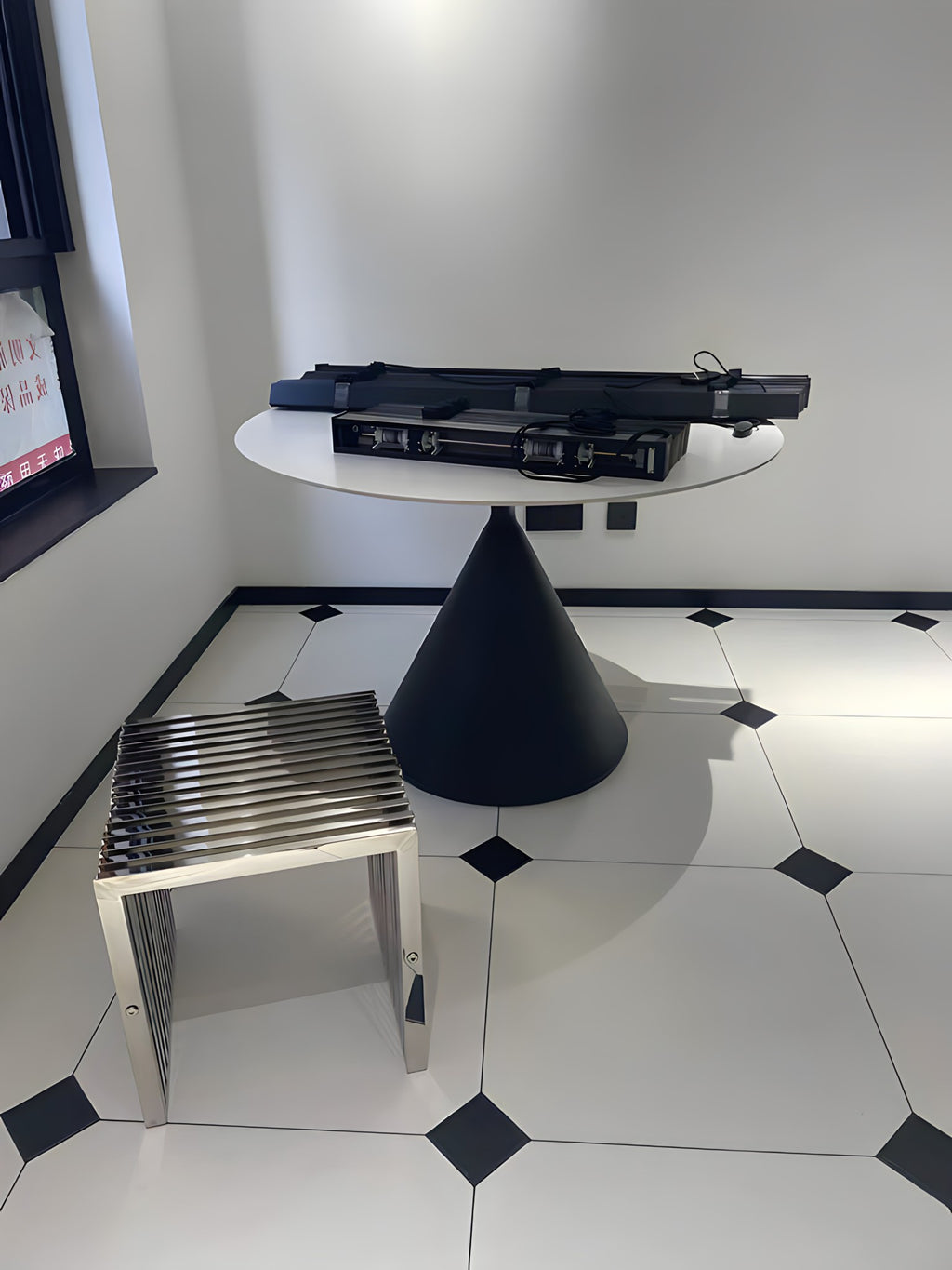 Nordic Stainless Steel Low Stool