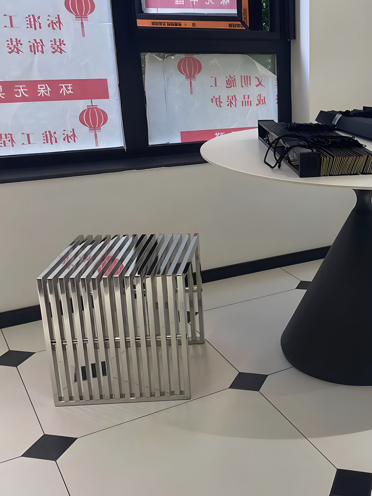 Nordic Stainless Steel Low Stool