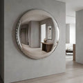 Round Stainless Steel Wall Mirror