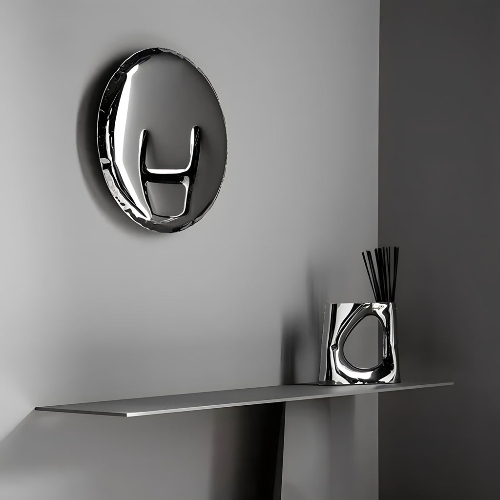 Round Stainless Steel Wall Mirror