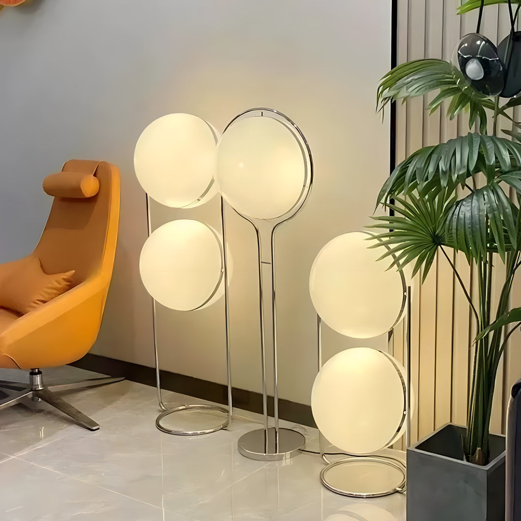 Sculptural Acrylic Ball Floor Lamp