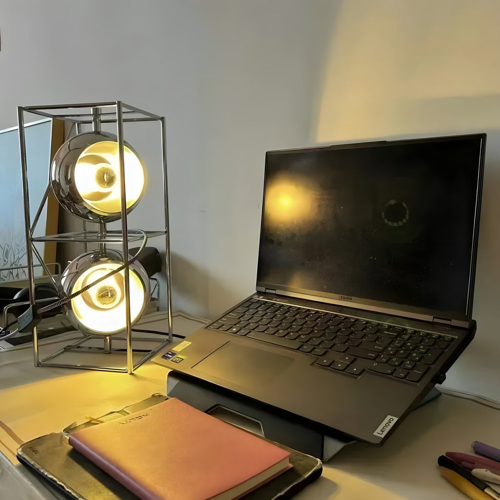 Sculptural Chrome Floor Lamp