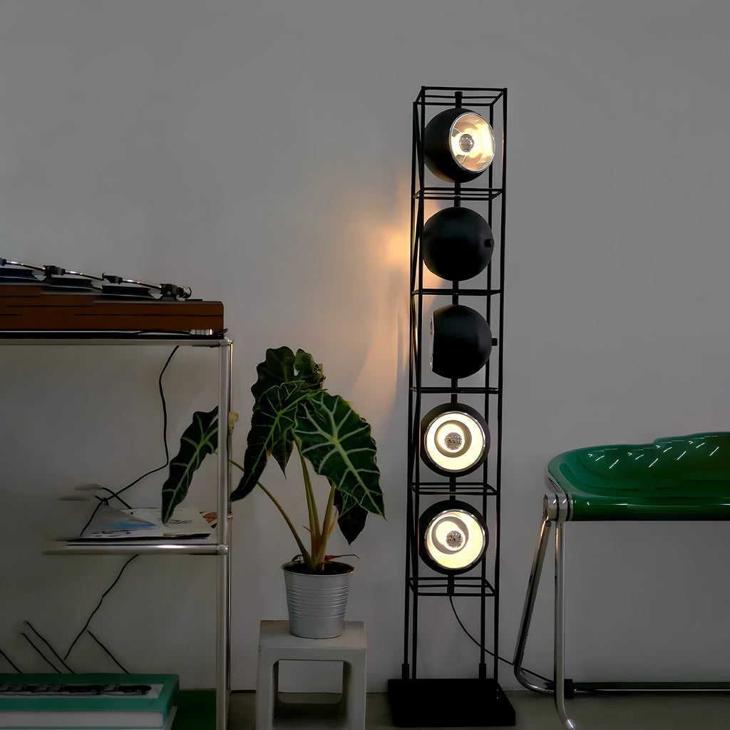 Sculptural Chrome Floor Lamp